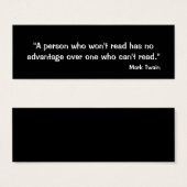 Mark Twain Bookmark (Front & Back)