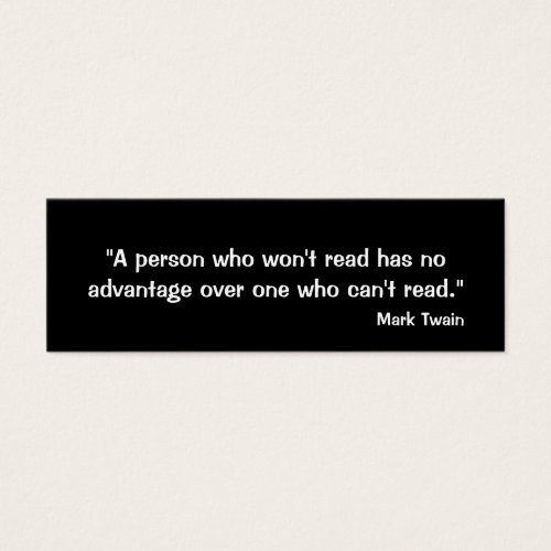 Mark Twain Bookmark Business Card Templates