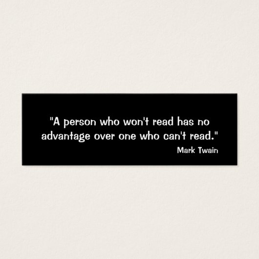 Mark Twain Bookmark (Front)