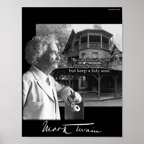 Mark Twain Custom Design featuring various quotes Poster