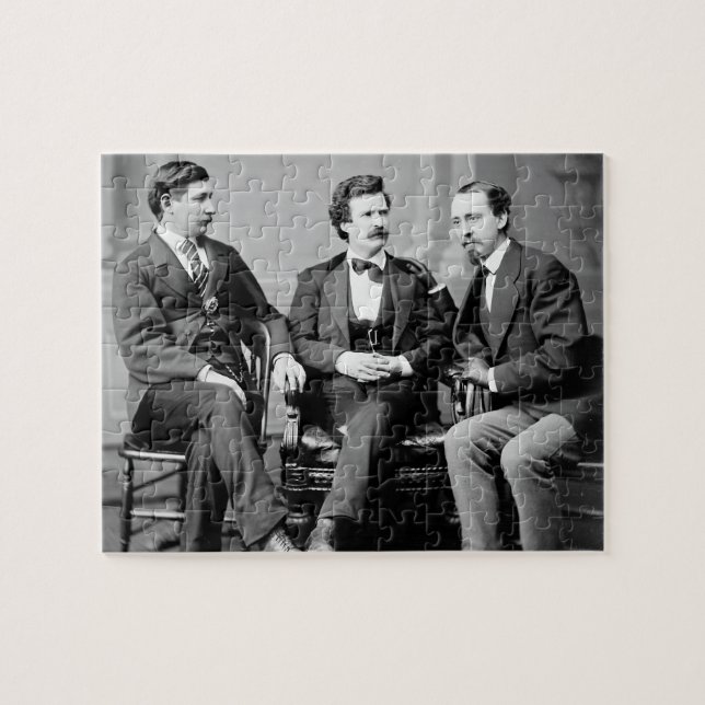 Mark Twain, George Alfred Townsend, and David Gray Jigsaw Puzzle (Horizontal)