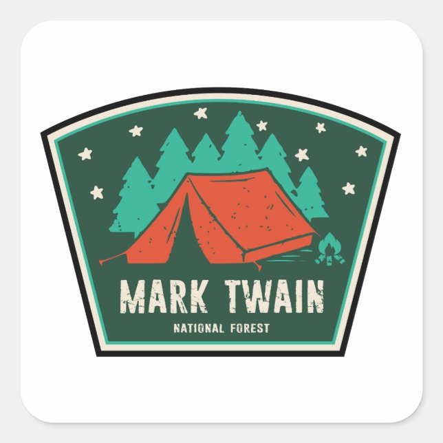 Mark Twain National Forest Camping Square Sticker (Front)