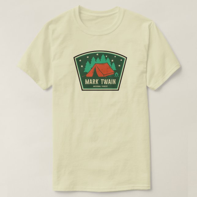Mark Twain National Forest Camping T-Shirt (Design Front)