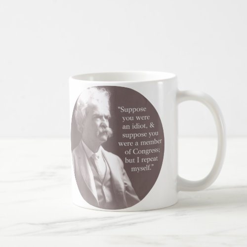 Mark Twain on Congress Coffee Mug