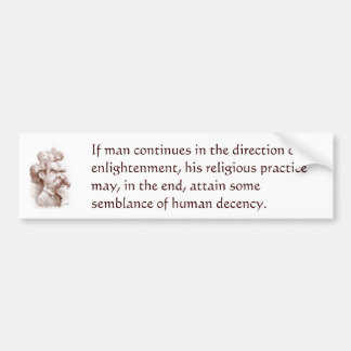 Mark Twain on Religion Bumper Sticker