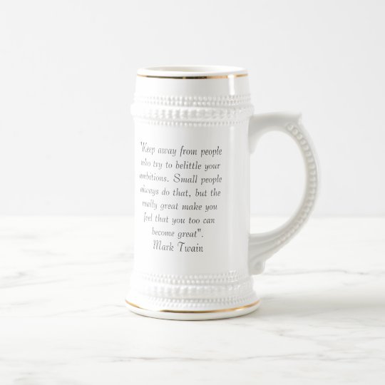 Mark Twain Quote Beer Stein