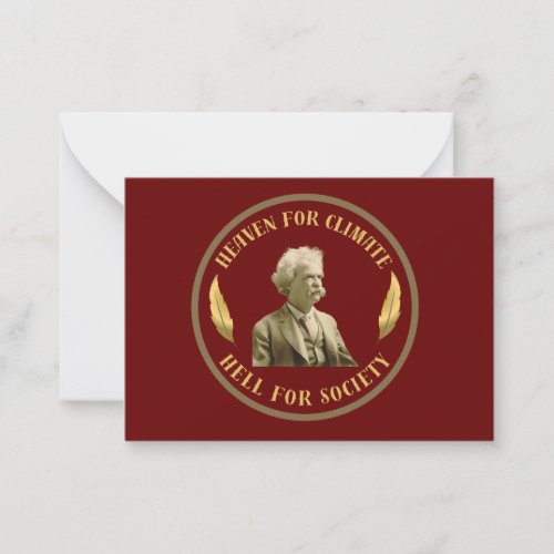 Mark Twain Quote Note Card