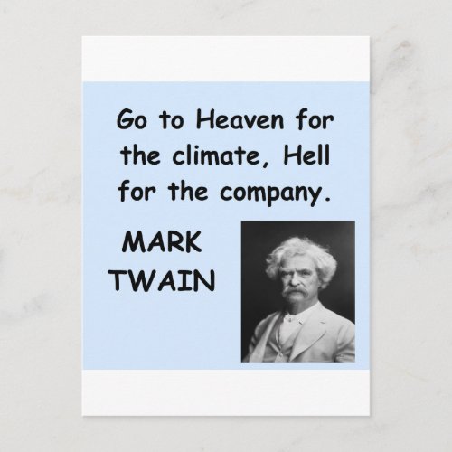 Mark Twain quote Postcard