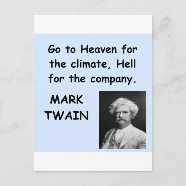 Mark Twain quote Postcard (Front)