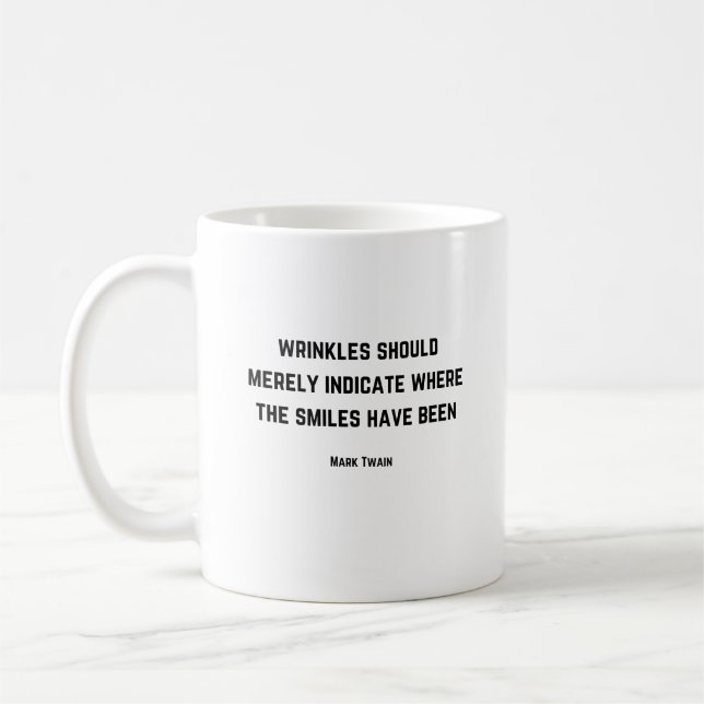 Mark Twain Quote - Smiles -  Coffee Mug (Left)