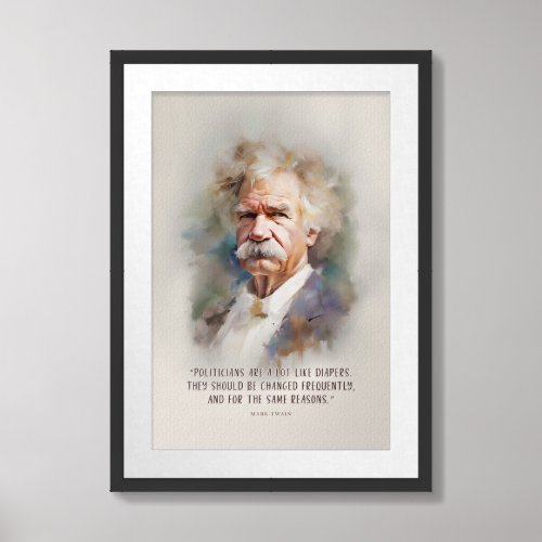 Mark Twain Witty Quote1 Framed Art