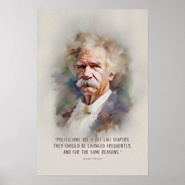 Mark Twain Witty Quote1 Framed Art (Front)