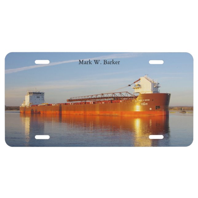 Mark W. Barker License plate (Front)