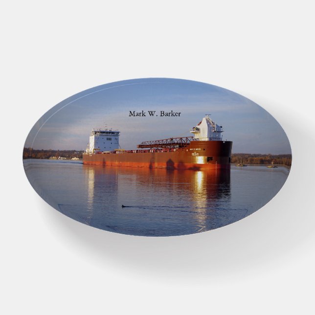 Mark W. Barker paperweight (Front)