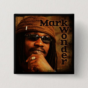 Mark Wonder 2" Square Badge Pinback Button