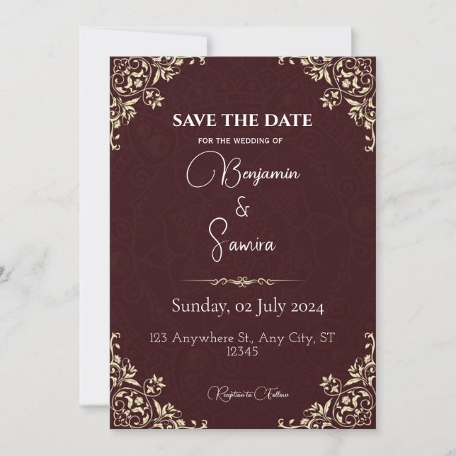 Mark your calendar for our wedding | Save the date Invitation (Front)