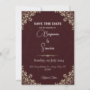 Calendar Wedding Invitations & Templates | Zazzle