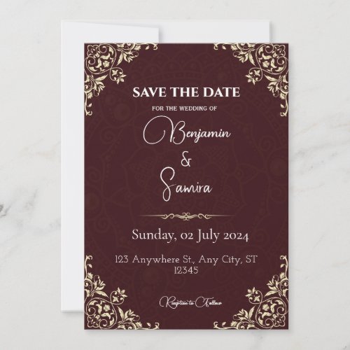 Mark your calendar for our wedding  Save the date Invitation