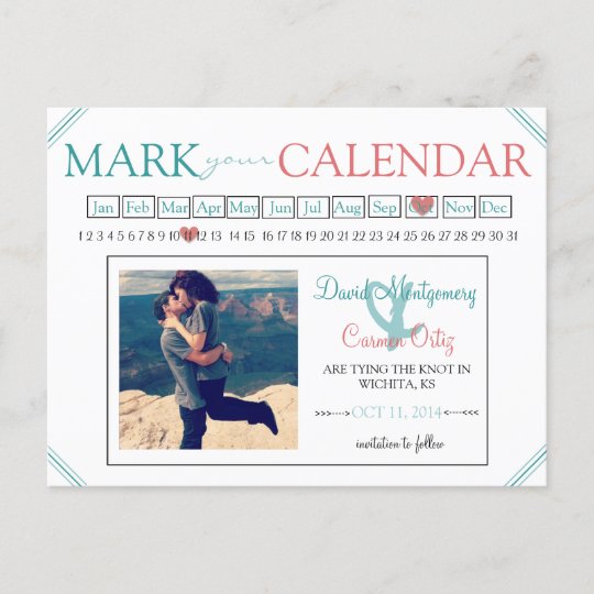 Mark Your Calendar Save the Date Postcard