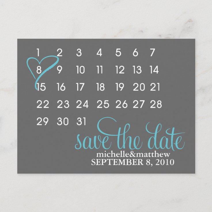 Mark Your Calendar Wedding Announcement Zazzle