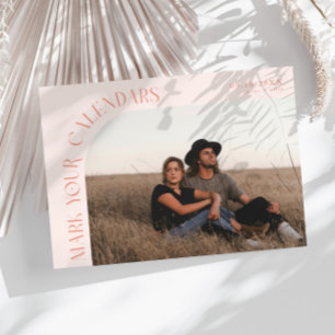 Mark Your Calendars Peach Curved Frame Photo Save The Date
