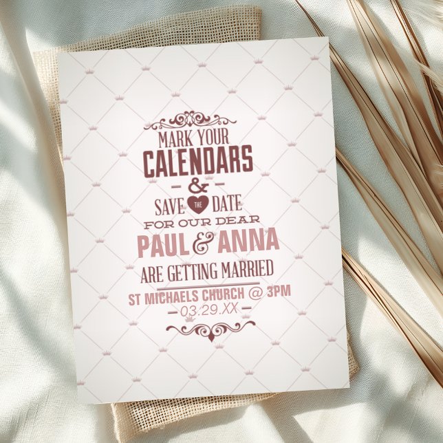 Mark Your Calendars Save The Date Wedding Invite (Creator Uploaded)