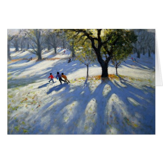 Markeaton Park early snow Cards (Front Horizontal)