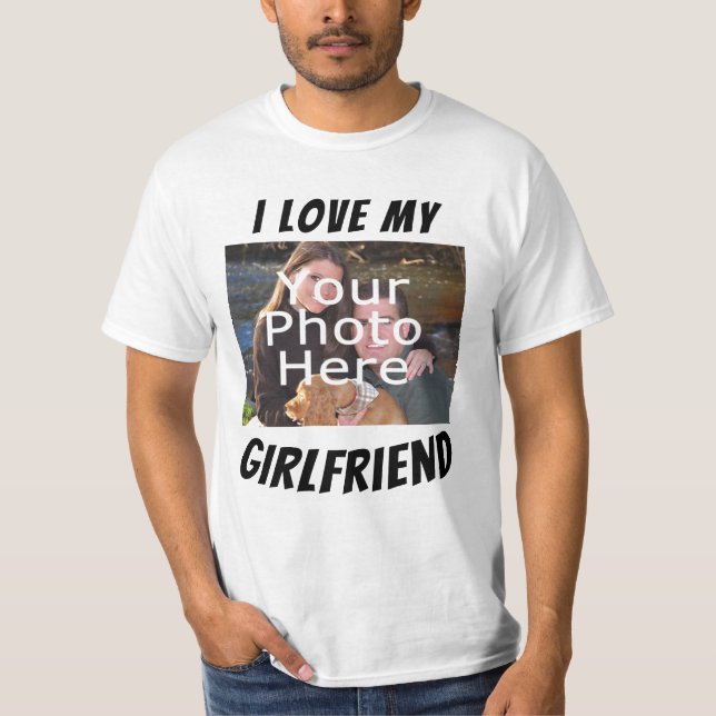 Marker Font Custom Photo and Text T-Shirt (Front)