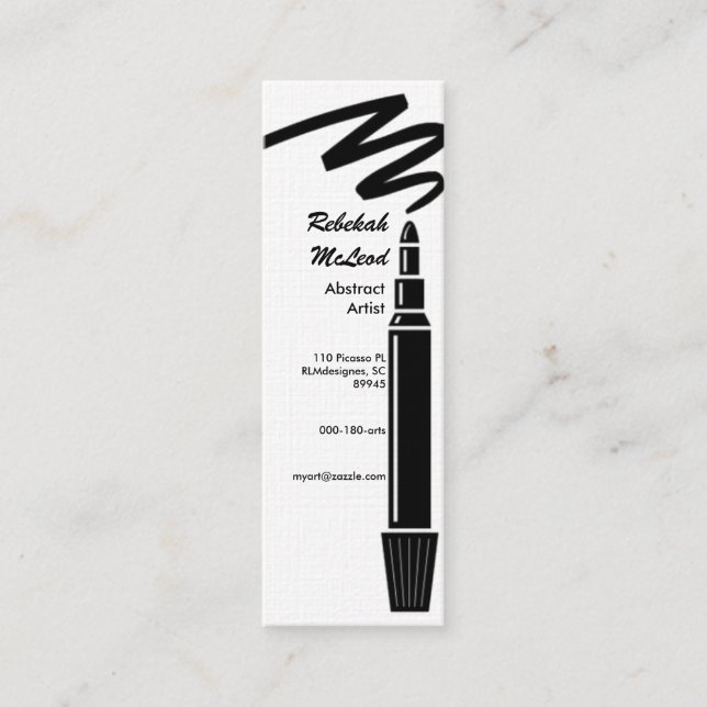 Marker Graphic Mini Business Card (Front)