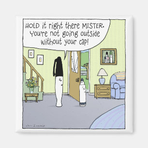 "Marker Moms" Funny Cartoon Magnet