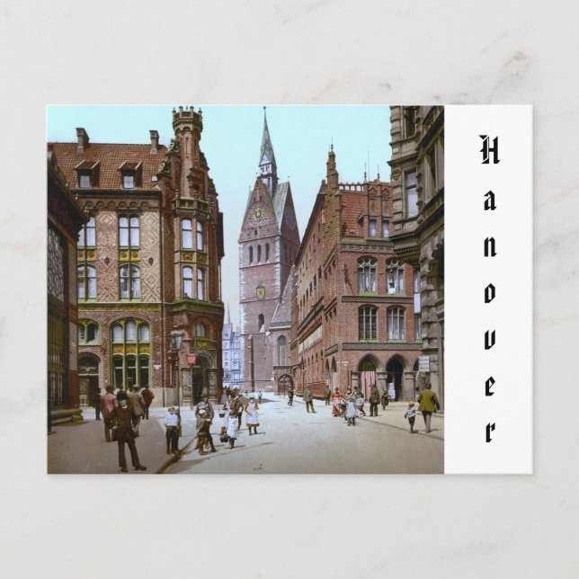 Market Church in Hanover, German Empire (c. 1900) Postcard (Front)