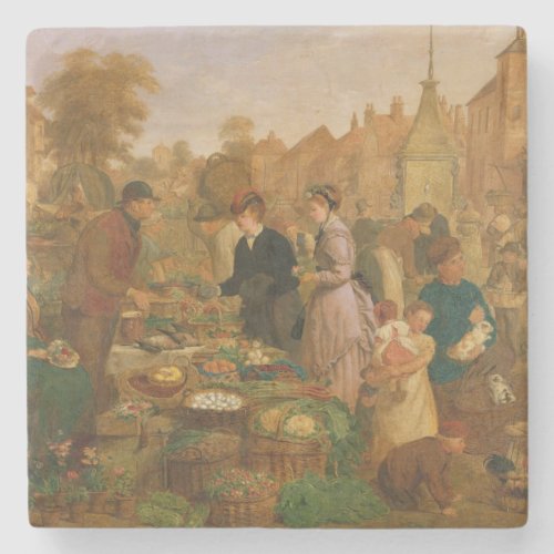 Market Day Stone Coaster