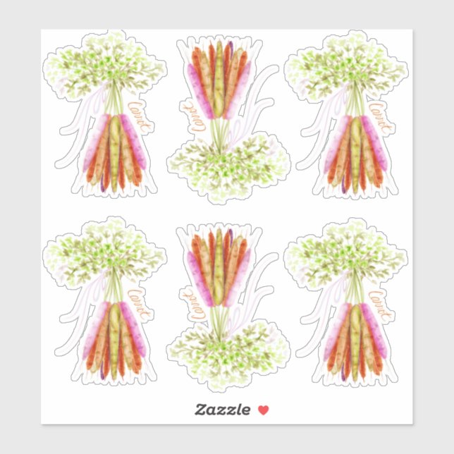 Market Fresh Carrots Sticker (Sheet)