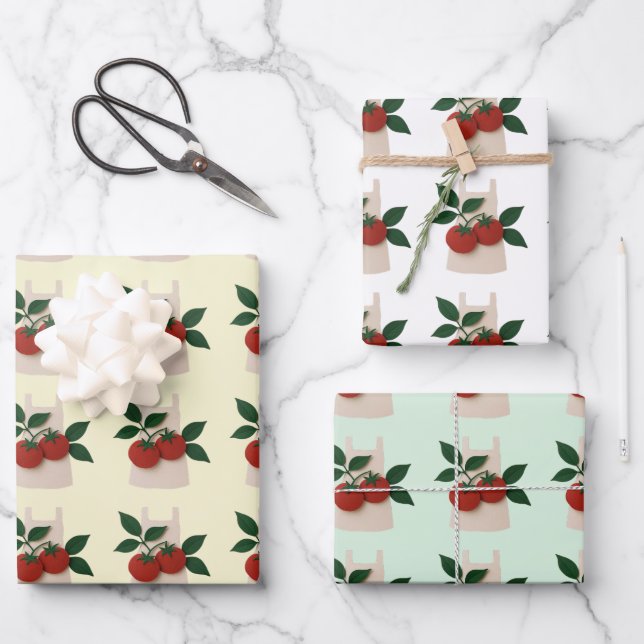 Market Fresh Tomato Tote — Bespoke Food Gift Wrap (Front)