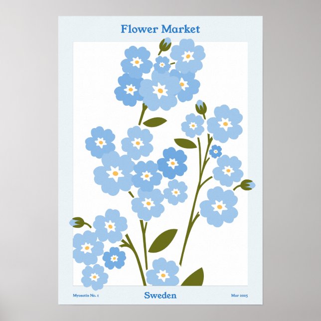 Market Garden Myosotis Poster (Front)