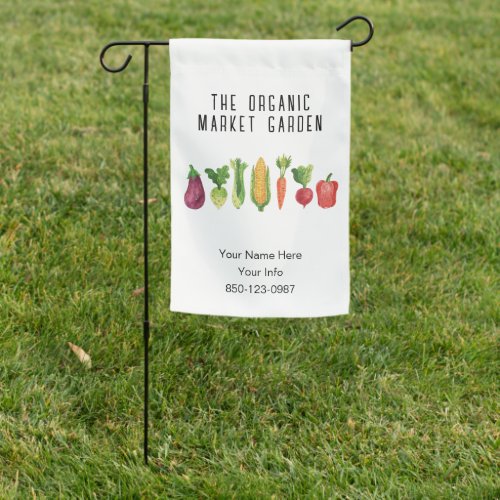 Market Garden Organic Veggies Backyard Farm Yard Garden Flag