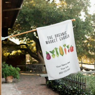 Market Garden Organic Veggies Backyard Farm Yard House Flag