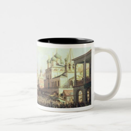 Market in Nishny Novgorod 1872 Two_Tone Coffee Mug