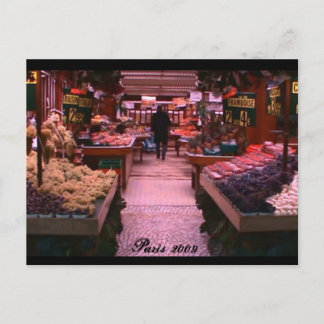 Market in paris postcard