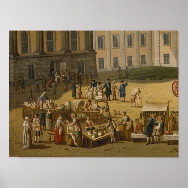 Market in the Alter Markt, Potsdam, 1772 Poster (Front)
