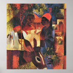 Market in Tunisia by August Macke Poster