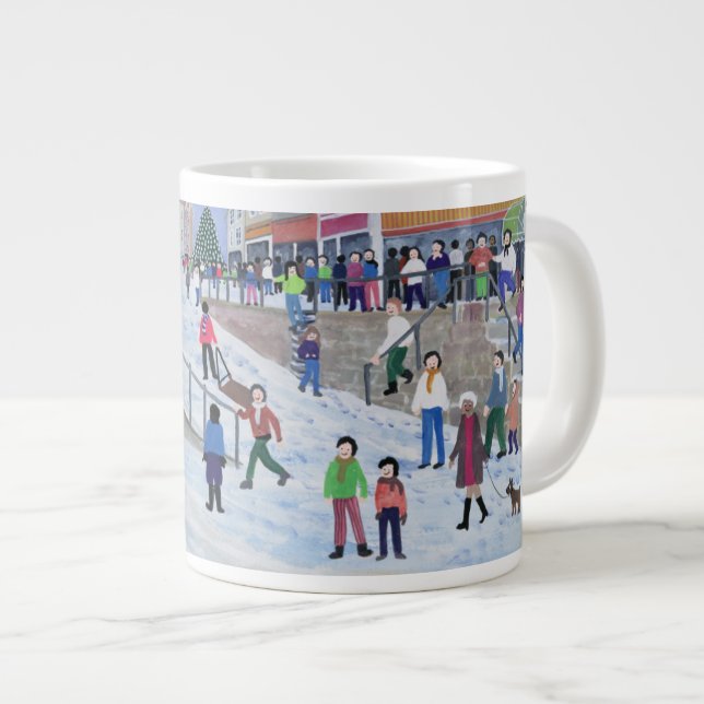 Market Jew Street Penzance Giant Coffee Mug (Front Right)