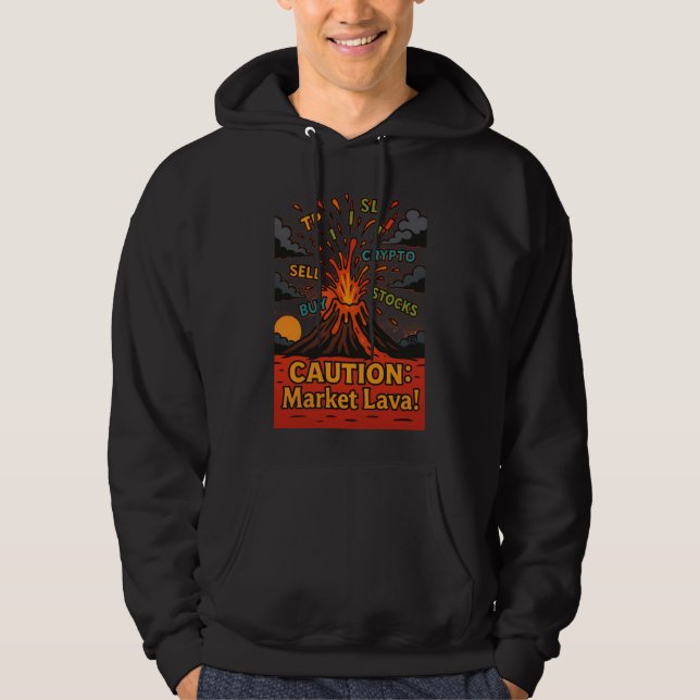 Market Lava Hoodie – Crypto, Stocks & Trading  (Front)