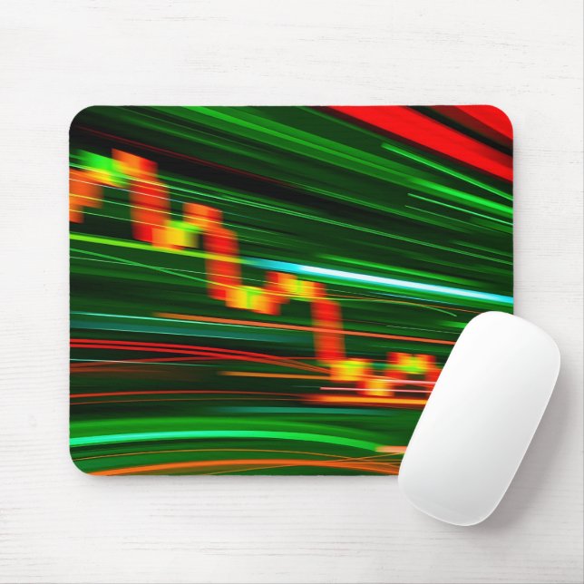Market Light Trails Mouse Pad (With Mouse)