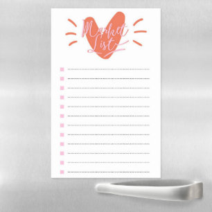 Market List Magnetic Dry Erase Sheet