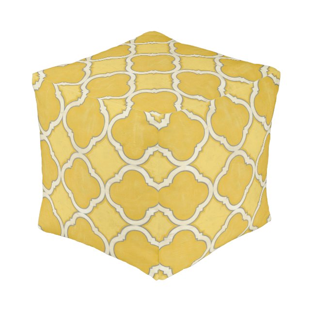 Market Motifs I Pouf (Angled Front)