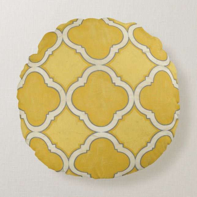 Market Motifs I Round Pillow (Front)