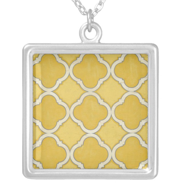 Market Motifs I Silver Plated Necklace (Front)