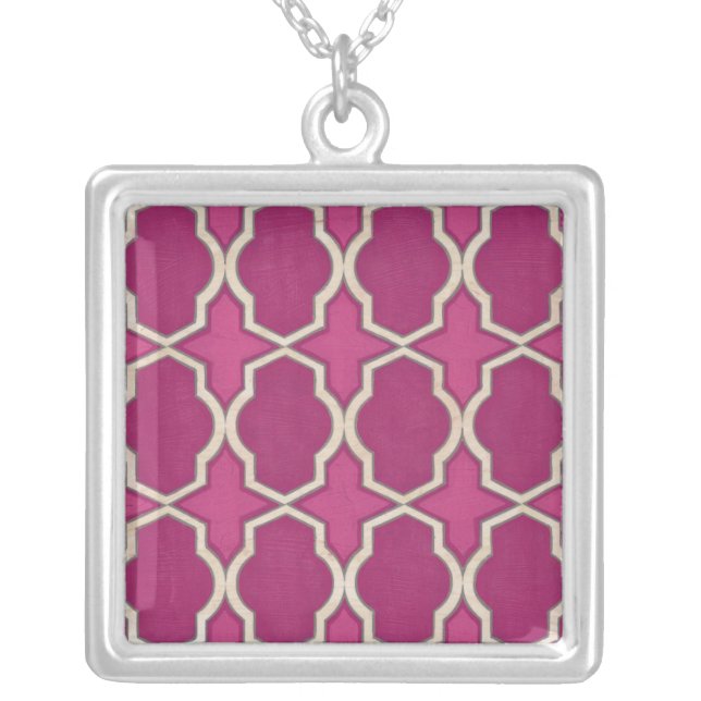 Market Motifs II Silver Plated Necklace (Front)