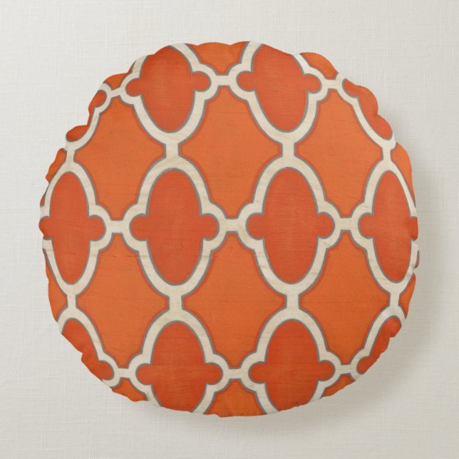 Market Motifs III Round Pillow (Front)